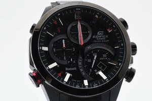 美品 カシオ エディフィス EQB-501 デイト クロノグラフ ラウンド シルバー メンズ 腕時計 CASIO EDIFICE