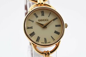  Gucci 6000.2.L раунд Gold кварц женские наручные часы GUCCI