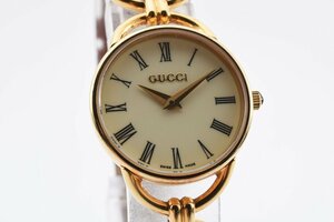 グッチ 6000.2.L ラウンド ゴールド クォーツ レディース 腕時計 GUCCI