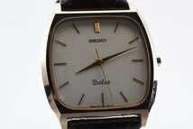 稼働品 セイコー ドルチェ 7741-5100 スクエア ゴールド クォーツ ゴールド レディース 腕時計 SEIKO DOLCE_画像1