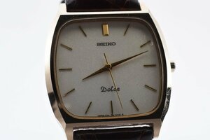 稼働品 セイコー ドルチェ 7741-5100 スクエア ゴールド クォーツ ゴールド レディース 腕時計 SEIKO DOLCE