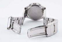 セイコー V657-8120 デイト クロノグラフ ラウンド シルバー クォーツ メンズ 腕時計 SEIKO_画像3