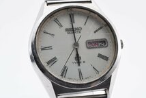 セイコー タイプツー 7545-8000 デイト ラウンド シルバー クォーツ メンズ 腕時計 SEIKO typeⅡ_画像1