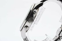 美品 エンポリオアルマーニ AR-6073 ラウンド シルバー クォーツ メンズ 腕時計 ARMANI_画像4