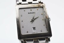 ラドー 160.486.6 デイト スクエア シルバー クォーツ メンズ 腕時計 RADO_画像1