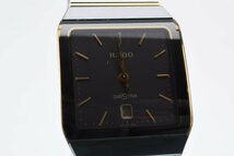 美品 ラドー ダイヤスター 129.026.3 デイト スクエア コンビ クォーツ メンズ 腕時計 RADO DIASTAR_画像1