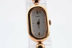 説明書付き 美品 セイコー ゴールド 2E20-5630 クオーツ レディース 腕時計 SEIKO