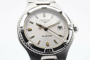 ロンジン デイト ラウンド シルバー クォーツ レディース 腕時計 LONGINES