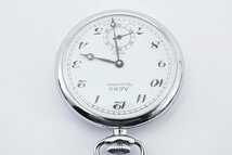 美品 稼働品 アエロ ヌーシャテル 懐中時計 クロノグラフ シルバー 手巻き メンズ 腕時計 AERO_画像4