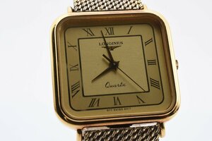  Longines square Gold quartz men's wristwatch LONGINES