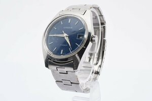 稼働品 シチズン 4-100140K デイト ラウンド シルバー 自動巻き メンズ 腕時計 CITIZEN