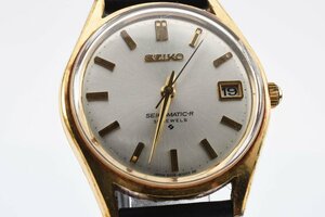 稼働品 セイコー マチックR 8305-8010 デイト ラウンド ゴールド 自動巻き メンズ 腕時計 SEIKO