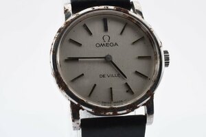 稼働品 オメガ デビル ラウンド シルバー 手巻き レディース 腕時計 OMEGA