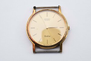  Seiko Dolce round Gold 7731-7010 quartz men's wristwatch SEIKO