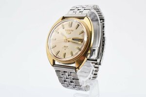 セイコー ファイブ デラックス 6106-8020 デイデイト ラウンド ゴールド 自動巻き メンズ 腕時計 SEIKO