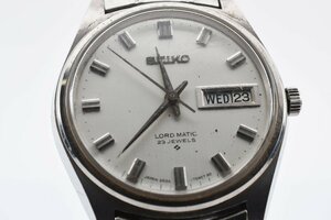 稼働品 セイコー ロードマチック 5606-7040 デイデイト スクエア シルバー 手巻き メンズ 腕時計 SEIKO