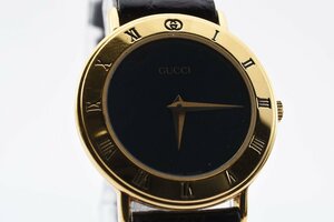 箱付き グッチ 3000.2.L ラウンド ゴールド クォーツ レディース 腕時計 GUCCI