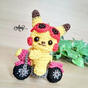 Art hand Auction ■Amy... Amigurumi Biker★Strap♪ Free Shipping Handmade♪, toy, game, stuffed toy, Amigurumi