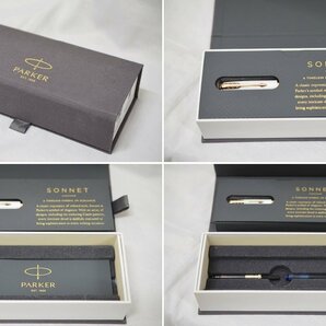 PARKER 万年筆 SONNET ペン先 18K 750 ホワイト パーカー ソネット FRANCE Y 筆記用具 箱有りの画像7