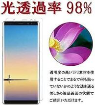 Galaxy S8 フィルム【3枚】【2021年改良】ギャラクシー S8 SC-02J au SOV36 TPU保護フィルム 指紋_画像3