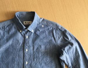 3 Sweep!! Los Angels ボタンダウン オックスフォード 長袖 シャツ サックス スウィープ ロサンゼルス OXFORD BD SHIRT シャンブレー