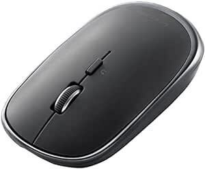 エレコム マウス ワイヤレスマウス Bluetooth Slint M-TM15BBGM/EC 薄型 静音 充電式 4ボタン マル