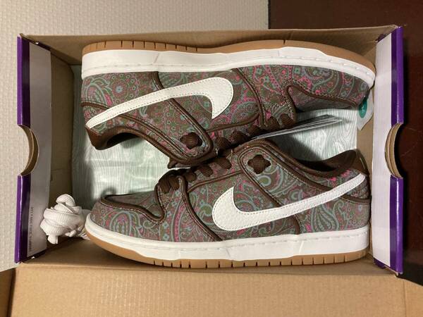 新品 NIKE SB DUNK LOW PRO PRM 26.0cm US8 Brown Paisley Premium