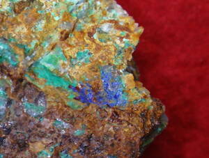 国産鉱物　藍銅鉱　奈良県三盛鉱山産　