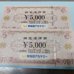 早稲田アカデミー 株主優待券 5000円 2枚