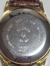動作未確認　BULOVA ブローバ BVC302 腕時計 クオーツ アナログ クロノグラフ カレンダー ステンレススチール ゴールド文字盤 メンズ中古_画像5