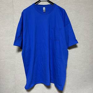 新品未使用 GILDAN ギルダン 半袖Tシャツ ポケット付き ロイヤルブルー 青 2XL