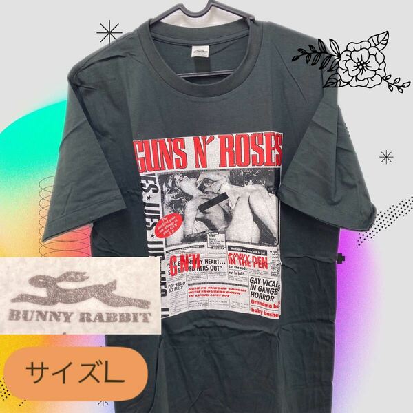 Tシャツ BUNNY RABBIT【0184-b-L】BUNNYRABBIT