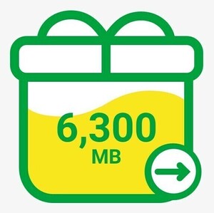 mineo マイネオ パケットギフト 約6.3GB