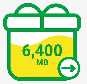 mineo マイネオ パケットギフト 約6.4GB