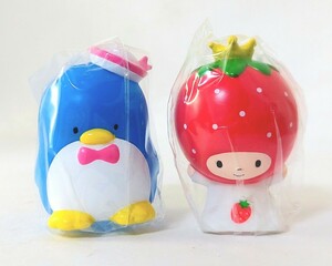 送料200円～☆Sanrio サンリオキャラクターズ シークレットソフビマスコット「タキシードサム いちごの王様」指人形 フィギュア 2種セット