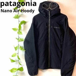 超人気 希少 patagonia パタゴニア ナノエアフーディー ナノエアジャケット アウター ブルゾン 黒ブラック S(M相当) メンズレディース