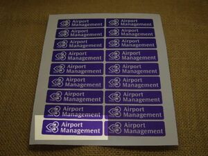タイ航空 airport management シール （角型7ｃｍ） 1枚