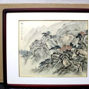 29希少レア?高級？◆要画像確認/中国?◆絵画/水彩/山水/花鳥/風景画◆大小7点set◆額装◆額サイズ約W54×H42×D2㎝/W25.5×H55.5×D1.5㎝等の画像2