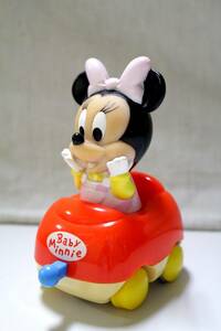 ③希少レアDiasneyディズニーBaby minnieベビー ミニ1998THE PILOT INKパイロット インキ/プルバック カーSIZE約W5.3×H10×D9.5㎝動作OK