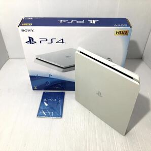 SONY PS4 本体 CUH-2200A ホワイト 薄型 箱付き【HDD500GB】FW11.50 動作良好 プレイステーション4 PlayStation4 白 ソニーの画像1