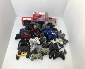  game machine controller large amount 38 piece summarize operation not yet verification Junk XBOX Sega Saturn PlayStation PS3 PS4 HORI ELECOM SEGA SONY after market goods 