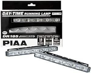 PIAA デイタイムランプ LED 薄型タイプ 6000K 130cd/600cd DR185 ※車検対応可 2個入 12V/1.