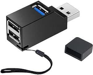 USBハブ [USB3.0+USB2.0*2ポート] 拡張 3ポートコンボハブ 超小型、軽量 高速転送、携帯便利 、USBメモリ/