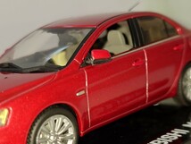 三菱特注品 ギャランフォルティス ミニカー 1/43 レッド 赤 カラーサンプル 非売品 GALANT FORTIS_画像6