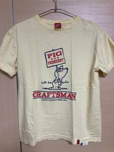 ステュディオ・ダ・ルチザン　Ｔシャツ　Ｍサイズ　薄イエロー　STUDIO D'ARTISAN　CRAFT SMAN