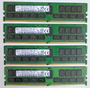 PC4-21300R DDR4 2666 ECC Registered メモリ 16GB x 4 = 64GB (Hynix / 出品数：3セット)