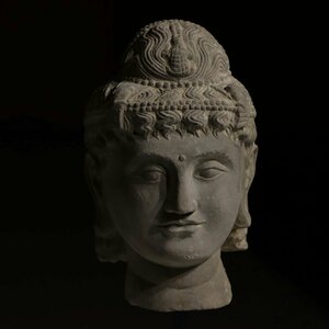 ■観心・時代旧蔵■C6132クシャーン朝時代 仏教古美術・ 時代古仏 ガンダーラ