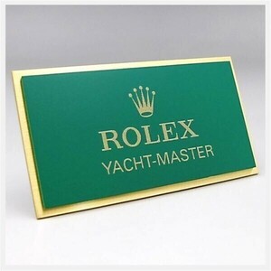 ロレックス 正規販売店 エンブレム ヨットマスター プレート ★ ROLEX ケース 箱 冊子 タグ ディスプレイ 腕時計スタンド 非売品 1685-01