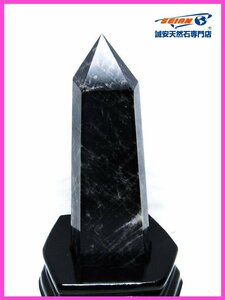 . cheap *moli on original natural black crystal hexagon pillar [T43-7689]