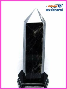 . cheap *4Kgmoli on original natural black crystal hexagon pillar [T43-7748]